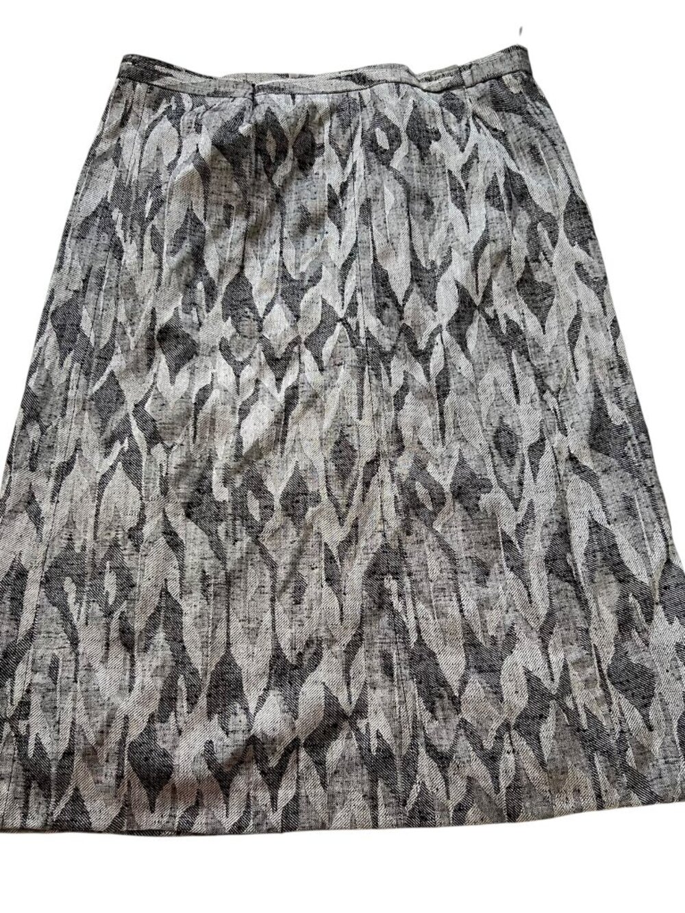 Givenchy En Plus skirt black-gray abstract print midi length plus size 24 W